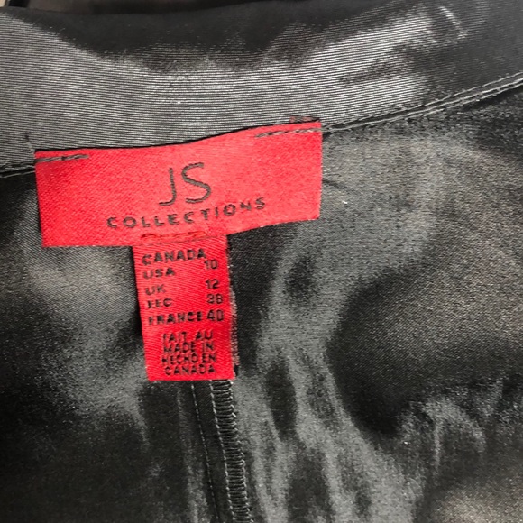 💜 NWOT, JS COLLECTION , Size 10 , Black Top . - Picture 7 of 8